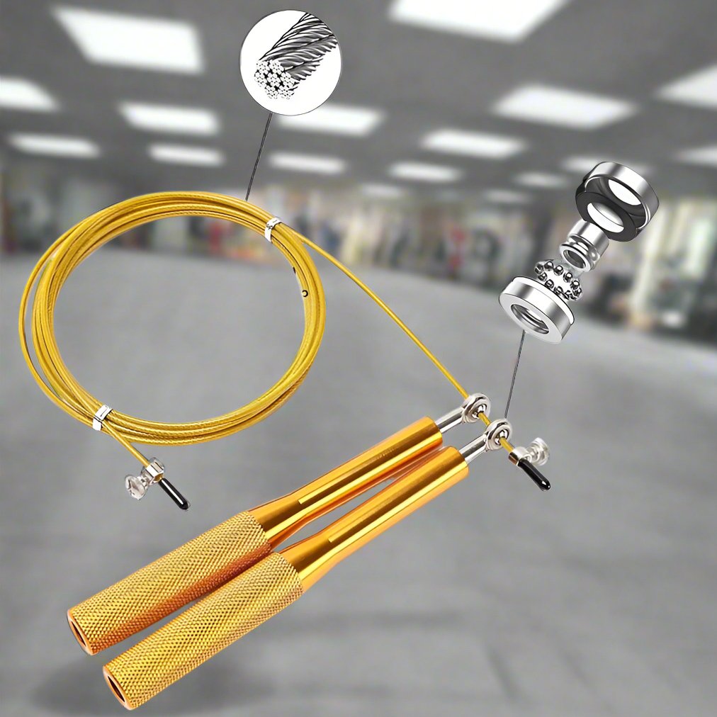 Corde à Sauter - JumpRopeCrossfit™ - Or - Le Roi du Fitness